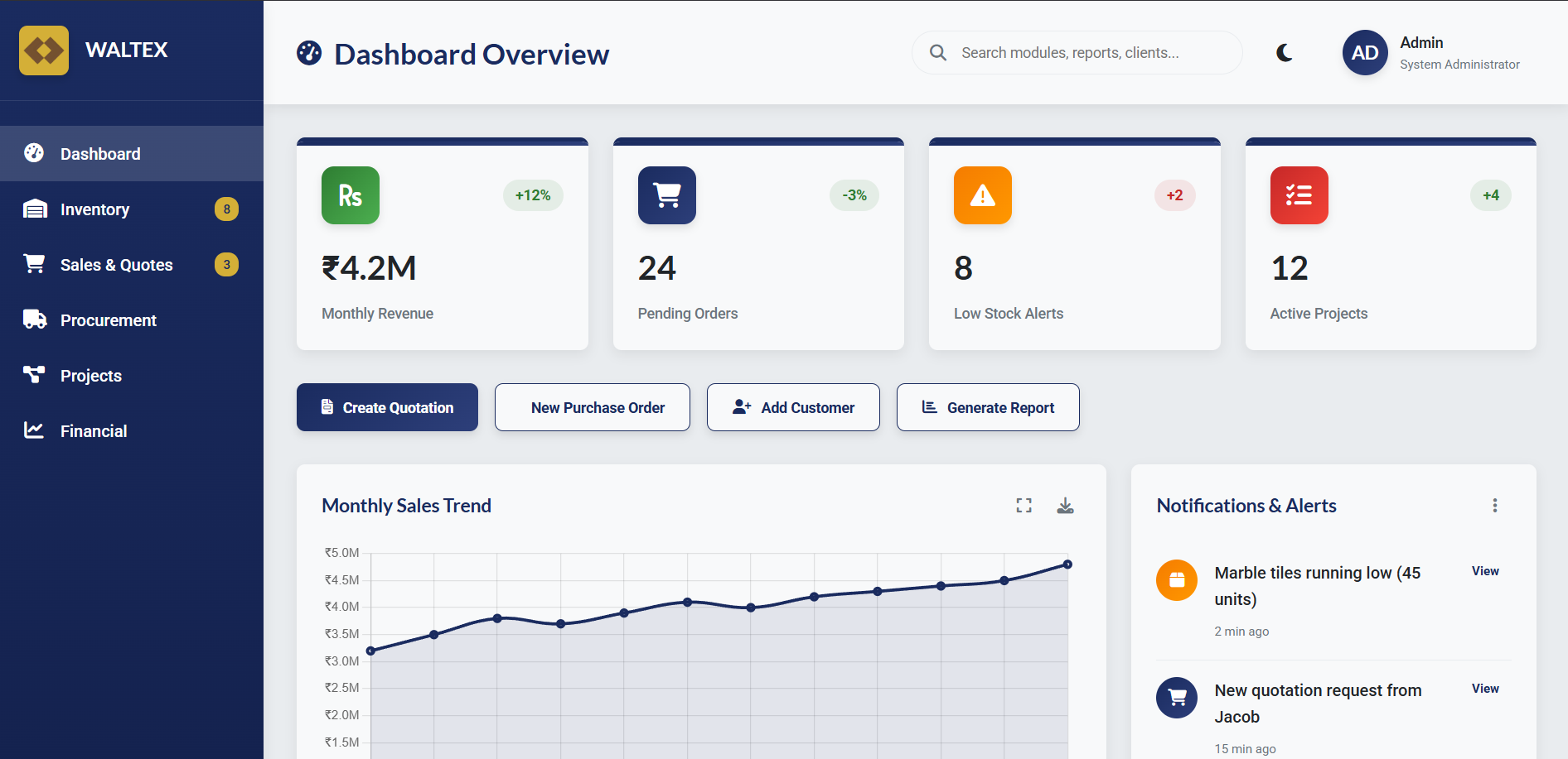 ERP Dashboard